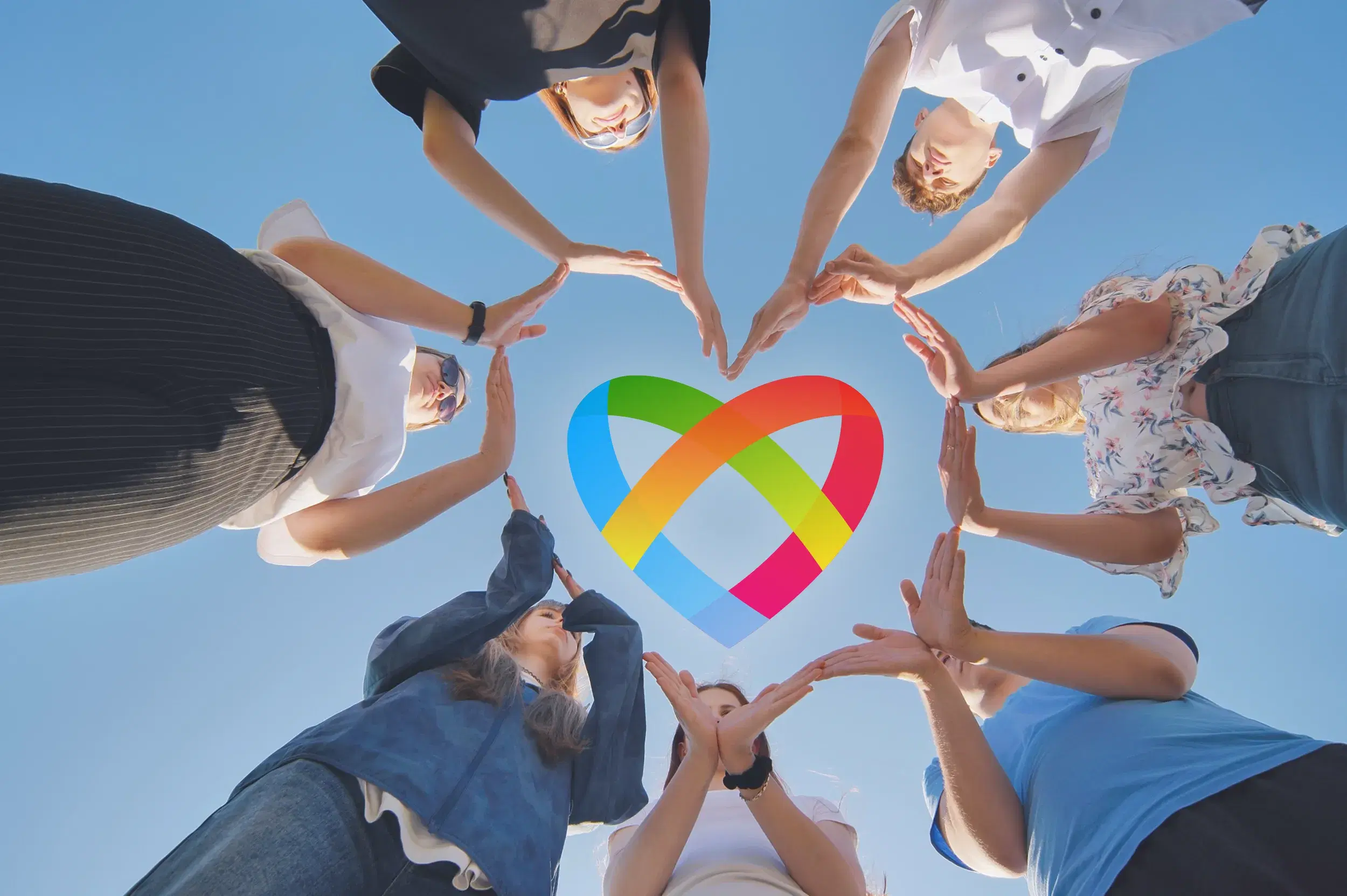 Team meeting in a circle