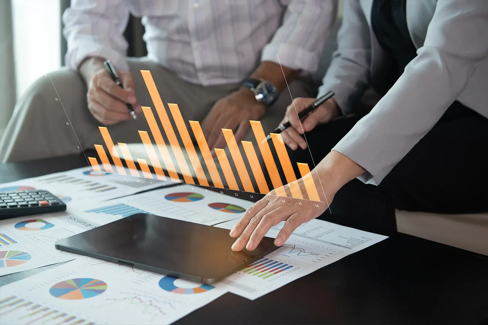 Team meeting in a circle